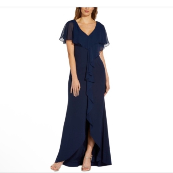 NWT Adrianna Papell Midnight High-Low Dress 10 - Picture 1 of 8